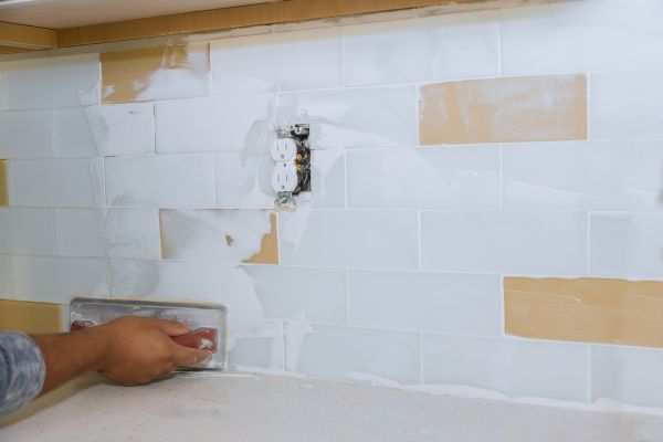 Kitchen Tile Grout Repair